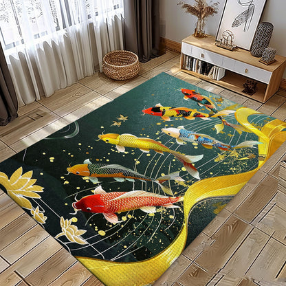 Transform Your Living Room with a Koi Fish Carpet – Perfect for Bedrooms and Koi Fish Lovers' Gifts, Koi Rugs, Koi Fish Rug Carpet for Koi Lovers Size 5x8, 4x6, 3x5, 2x3 FT Koi 16