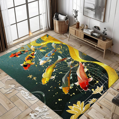 Transform Your Living Room with a Koi Fish Carpet – Perfect for Bedrooms and Koi Fish Lovers' Gifts, Koi Rugs, Koi Fish Rug Carpet for Koi Lovers Size 5x8, 4x6, 3x5, 2x3 FT Koi 16