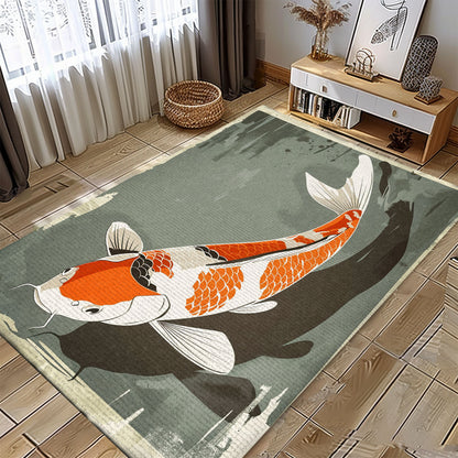 Decorative Koi Fish Rugs for Bedroom – Ideal for Adding a Touch of Serenity and Nature-Inspired Elegance, Koi Rugs, Koi Fish Rug Carpet for Koi Lovers Size 5x8, 4x6, 3x5, 2x3 FT Koi 95