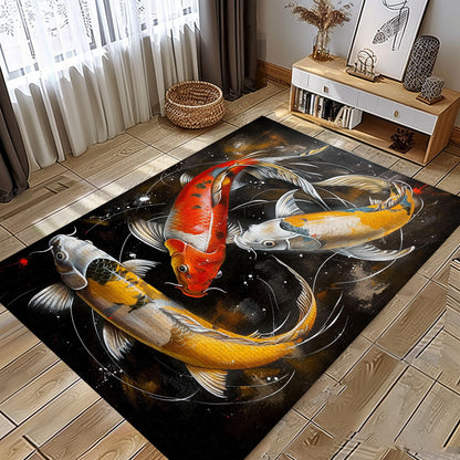 Stylish Koi Fish Area Rug to Beautify Your Living Room or Bedroom - Ideal Present for Koi Fish Fans, Koi Rugs, Koi Fish Rug Carpet for Koi Lovers Size 5x8, 4x6, 3x5, 2x3 FT Koi 62