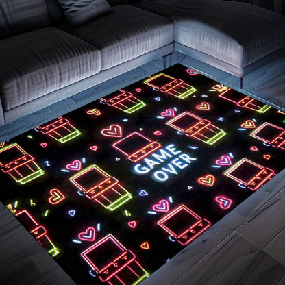 Neon Video Game Retro Arcade Game Room Area Rug: Transform Your Home into a Gaming Paradise, Arcade Decor, Gift for Gamers, Video Game Lovers G119