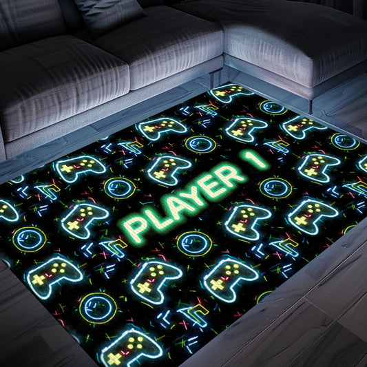 Neon Video Game Retro Arcade Rug for Living Room, Ideal Decor for Gamers and Arcade Enthusiasts, Arcade Decor, Gift for Gamers, Video Game Lovers G84