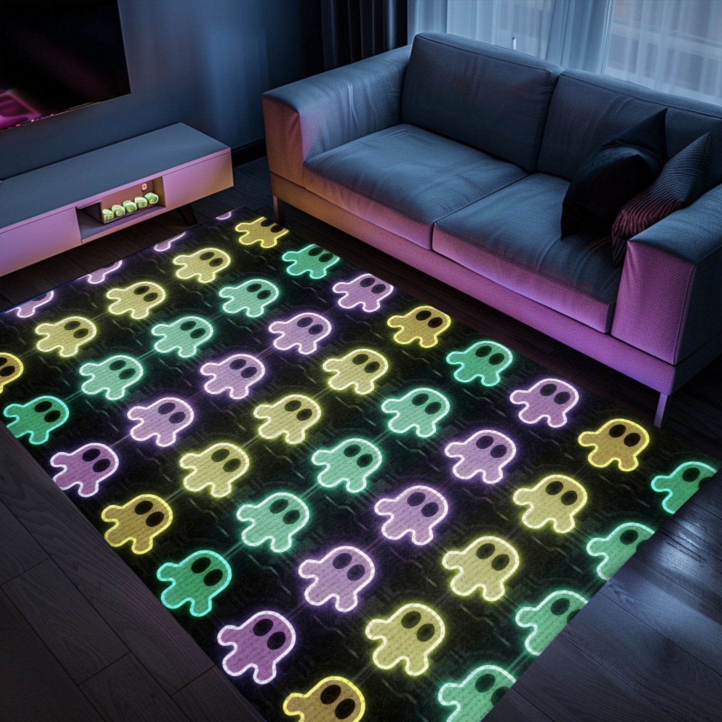 Neon Retro Video Game Arcade Rug for Bedroom, Ideal Decor and Gift for Gaming Enthusiasts, Arcade Decor, Gift for Gamers, Video Game Lovers G87