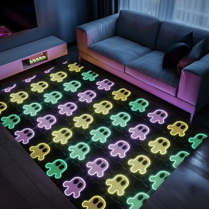 Neon Retro Video Game Arcade Rug for Bedroom, Ideal Decor and Gift for Gaming Enthusiasts, Arcade Decor, Gift for Gamers, Video Game Lovers G87