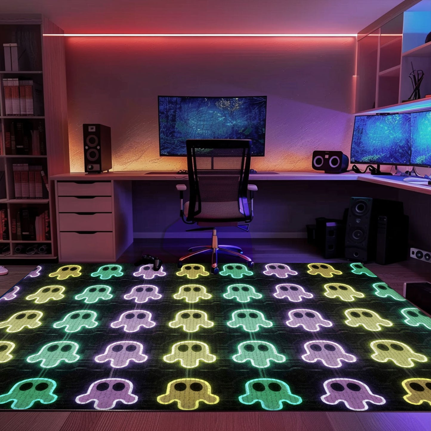 Neon Retro Video Game Arcade Rug for Bedroom, Ideal Decor and Gift for Gaming Enthusiasts, Arcade Decor, Gift for Gamers, Video Game Lovers G87