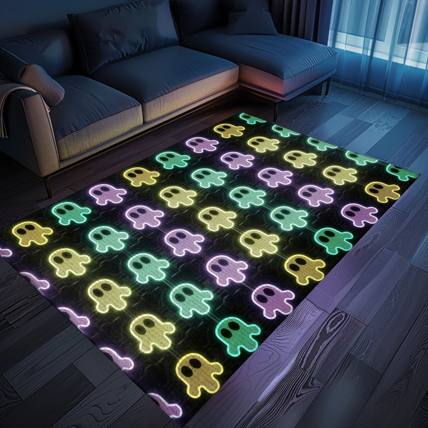 Neon Retro Video Game Arcade Rug for Bedroom, Ideal Decor and Gift for Gaming Enthusiasts, Arcade Decor, Gift for Gamers, Video Game Lovers G87