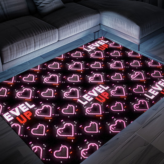 Colorful Neon Video Game Retro Arcade Rug for Bedroom, Great Decor and Gift for Arcade Fans, Arcade Decor, Gift for Gamers, Video Game Lovers G68