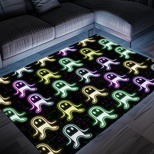 Eye-Catching Neon Video Game Retro Arcade Game Room Rug, Great Gift for Video Game Enthusiasts, Arcade Decor, Gift for Gamers, Video Game Lovers G76