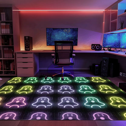 Neon Video Game Retro Arcade Rug for Bedroom, a Perfect Addition to Your Gaming Decor Collection, Arcade Decor, Gift for Gamers, Video Game Lovers G65