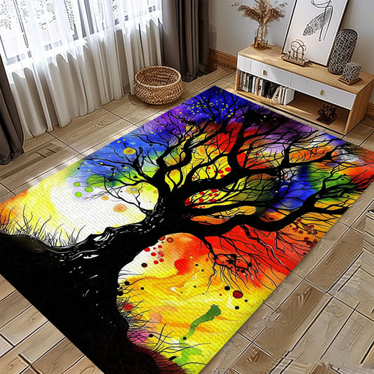 Artistic Viking Tree of Life Rug for Modern Homes, Personalized Carpet Viking, Viking Area Rugs for Living Room, Viking Carpet Bedroom, Popular Rug Full Size (3x5, 4x6, 5x8) V156