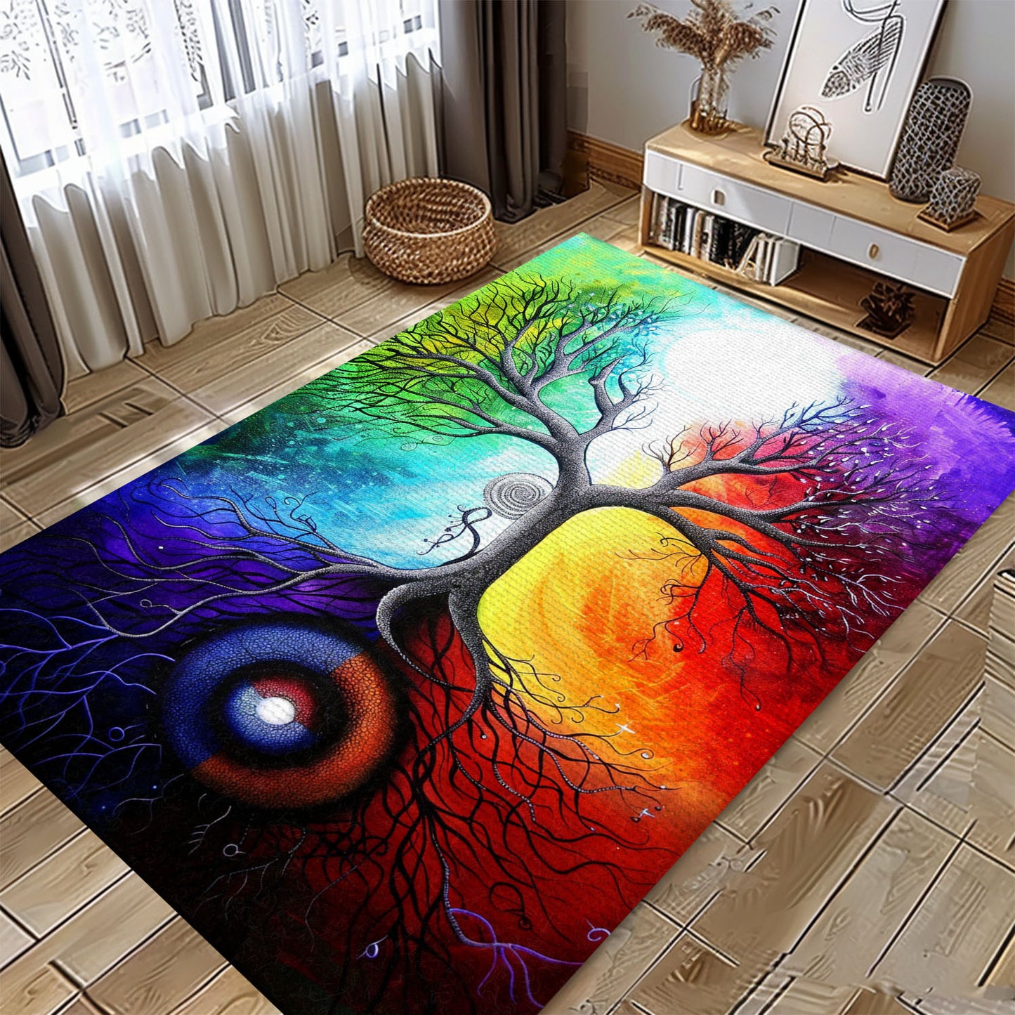 Vibrant Norse Mythology Inspired Viking Rug, Personalized Carpet Viking, Viking Area Rugs for Living Room, Viking Carpet Bedroom, Popular Rug Full Size (3x5, 4x6, 5x8) V152