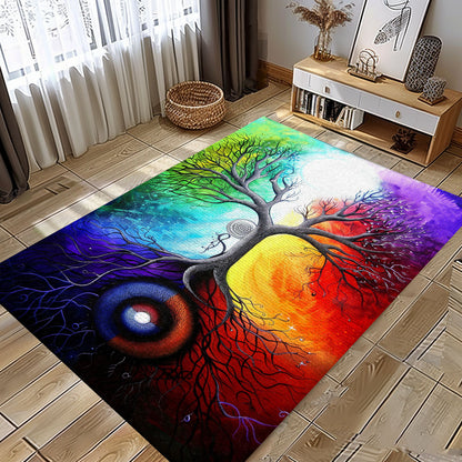 Vibrant Norse Mythology Inspired Viking Rug, Personalized Carpet Viking, Viking Area Rugs for Living Room, Viking Carpet Bedroom, Popular Rug Full Size (3x5, 4x6, 5x8) V152