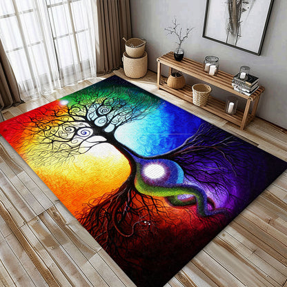 Stylish Viking Tree of Life Rug for Home Décor, Personalized Carpet Viking, Viking Area Rugs for Living Room, Viking Carpet Bedroom, Popular Rug Full Size (3x5, 4x6, 5x8) V151