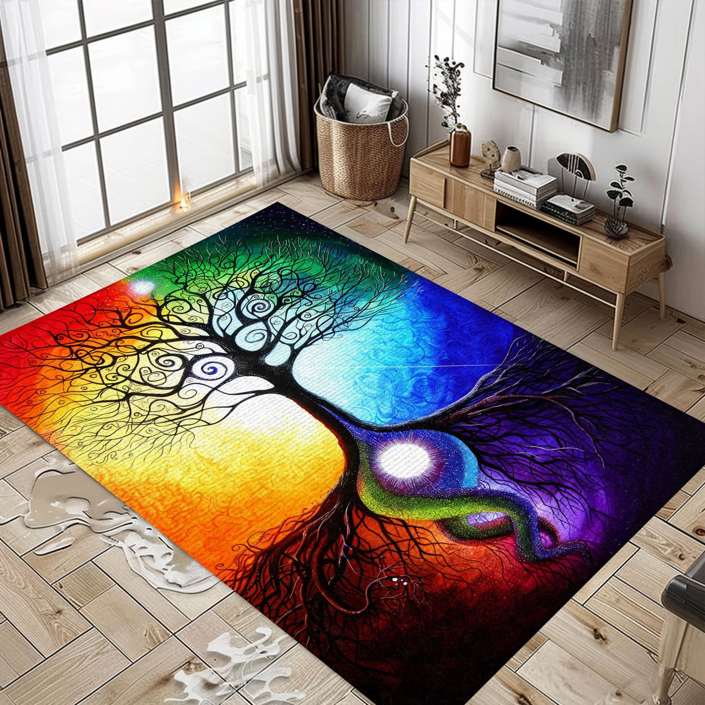 Stylish Viking Tree of Life Rug for Home Décor, Personalized Carpet Viking, Viking Area Rugs for Living Room, Viking Carpet Bedroom, Popular Rug Full Size (3x5, 4x6, 5x8) V151