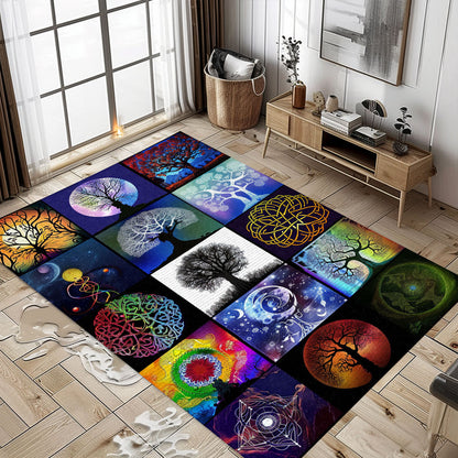 Norse Mythology Inspired Viking Tree of Life Rug, Personalized Carpet Viking, Viking Area Rugs for Living Room, Viking Carpet Bedroom, Popular Rug Full Size (3x5, 4x6, 5x8) V141