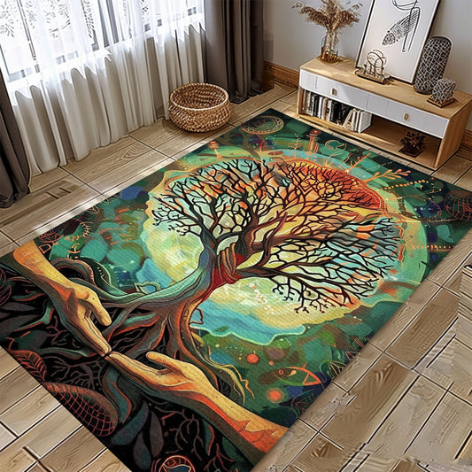 Viking Tree of Life Rug: Cultural Tapestry for Home, Personalized Carpet Viking, Viking Area Rugs for Living Room, Viking Carpet Bedroom, Popular Rug Full Size (3x5, 4x6, 5x8) V140