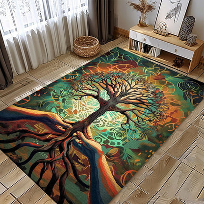 Norse Mythology Influence on Viking Tree of Life Rug for Living Room, Personalized Carpet Viking, Popular Rug Full Size (3x5, 4x6, 5x8) V137