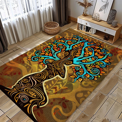 Norse Mythology-Inspired Viking Area Rug with Intricate Design, Personalized Carpet Viking, Viking Area Rugs for Living Room, Viking Carpet Bedroom, Popular Rug Full Size (3x5, 4x6, 5x8) V129