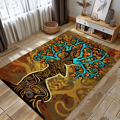 Norse Mythology-Inspired Viking Area Rug with Intricate Design, Personalized Carpet Viking, Viking Area Rugs for Living Room, Viking Carpet Bedroom, Popular Rug Full Size (3x5, 4x6, 5x8) V129