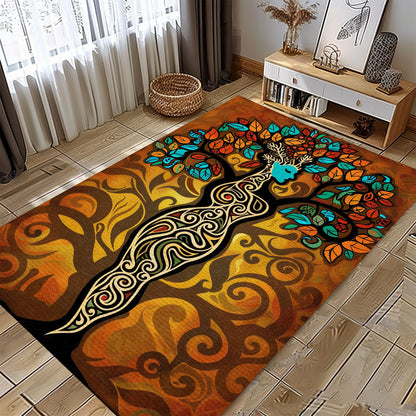 Viking Area Rug Featuring Tree of Life Design, Personalized Carpet Viking, Viking Area Rugs for Living Room, Viking Carpet Bedroom, Popular Rug Full Size (3x5, 4x6, 5x8) V126