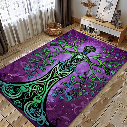 Mythical Viking Tree of Life Rug: Norse Influence, Personalized Carpet Viking, Viking Area Rugs for Living Room, Viking Carpet Bedroom, Popular Rug Full Size (3x5, 4x6, 5x8) V125