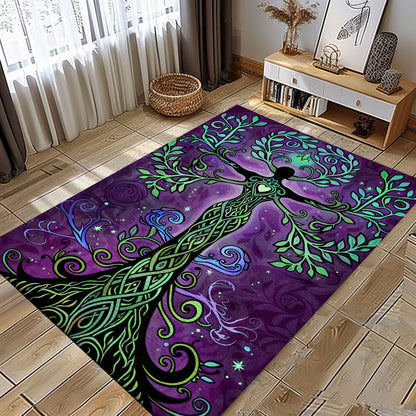 Intricate Viking Area Rug Depicting Tree of Life Symbolism, Personalized Carpet Viking, Viking Area Rugs for Living Room, Viking Carpet Bedroom, Popular Rug Full Size (3x5, 4x6, 5x8) V124