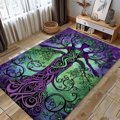 Unique Viking Tree of Life Rug for Home Decor, Personalized Carpet Viking, Viking Area Rugs for Living Room, Viking Carpet Bedroom, Popular Rug Full Size (3x5, 4x6, 5x8) V123