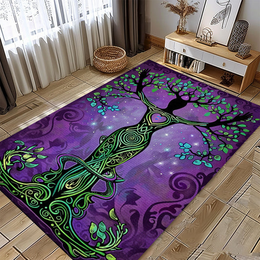 Norse Mythology Inspired Viking Rug with Tree of Life Motif, Personalized Carpet Viking, Viking Area Rugs for Living Room, Viking Carpet Bedroom, Popular Rug Full Size (3x5, 4x6, 5x8) V122