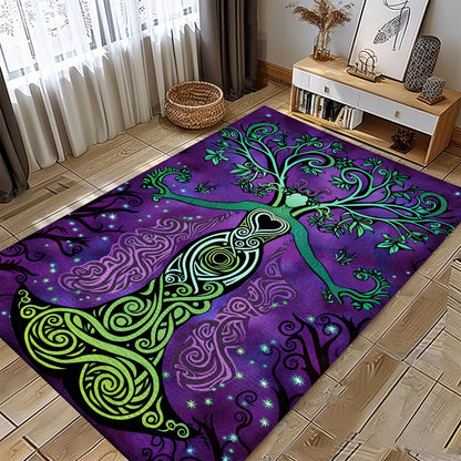 Viking Tree of Life Rug: Mythological Decor for Bedroom and Living Room, Personalized Carpet Viking, Popular Rug Full Size (3x5, 4x6, 5x8) V121