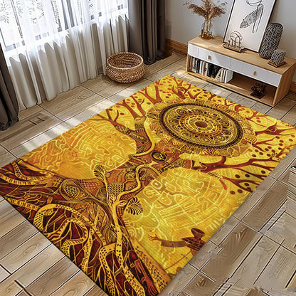 Intricate Viking Rug Featuring Tree of Life Symbolism, Personalized Carpet Viking, Viking Area Rugs for Living Room, Viking Carpet Bedroom, Popular Rug Full Size (3x5, 4x6, 5x8) V104