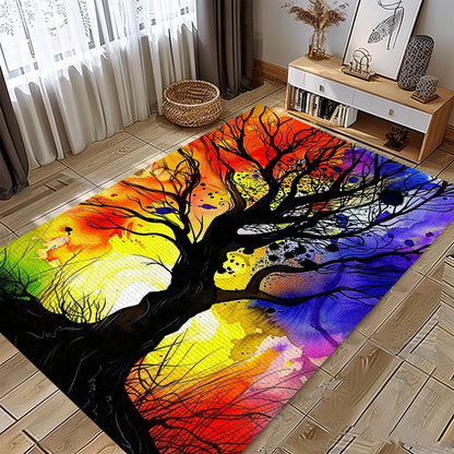 Viking Tree of Life Rug: Symbolic Norse Mythology Design, Personalized Carpet Viking, Viking Area Rugs for Living Room, Viking Carpet Bedroom, Popular Rug Full Size (3x5, 4x6, 5x8) V103