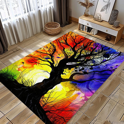 Viking Tree of Life Rug: Symbolic Norse Mythology Design, Personalized Carpet Viking, Viking Area Rugs for Living Room, Viking Carpet Bedroom, Popular Rug Full Size (3x5, 4x6, 5x8) V103