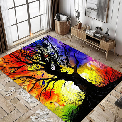 Viking Tree of Life Rug: Symbolic Norse Mythology Design, Personalized Carpet Viking, Viking Area Rugs for Living Room, Viking Carpet Bedroom, Popular Rug Full Size (3x5, 4x6, 5x8) V103