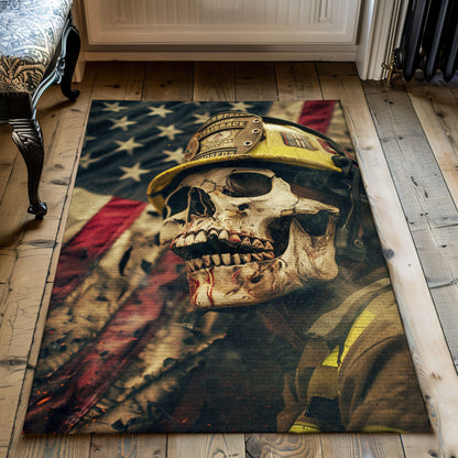 Heroic Firefighter Truck Print Rug: Pay Homage to Firefighting Heroes, Firefighter Rugs for Living Room Bedroom, Firefighter Rectangular Rugs Full Size FR19