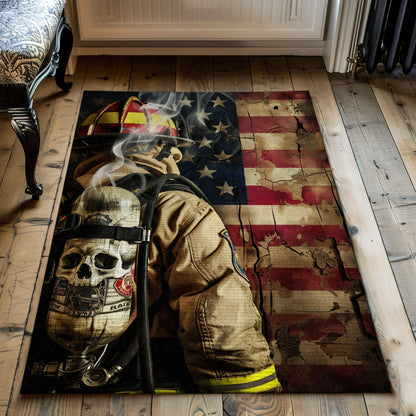 Vibrant Firefighter Truck Theme Rug: Bring Energy to Your Living Space, Firefighter Rugs for Living Room Bedroom, Firefighter Rectangular Rugs Full Size FR18